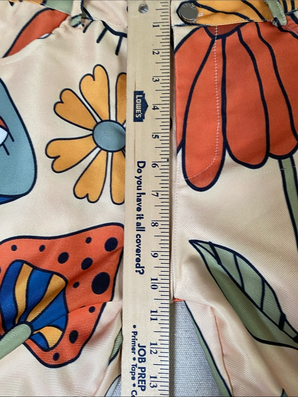 Cream Floral & Mushroom Print Wide Leg Pants - Picture 5 of 9